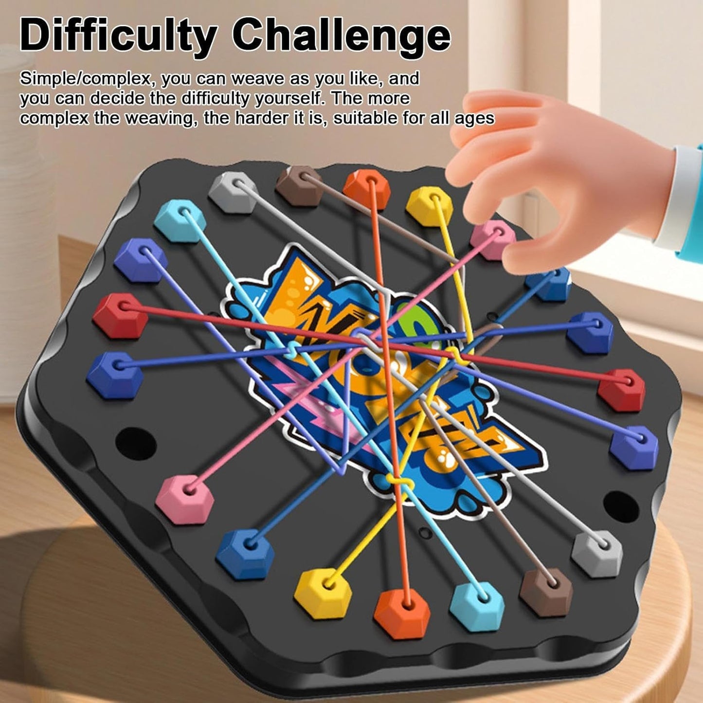 Brain Teasing Rope Puzzle Game | Multi-Level Logic Board for Kids & Families | Educational String Challenge for Home & Travel (Age 3+)